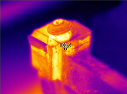 Obraz termograficzny narzedzia